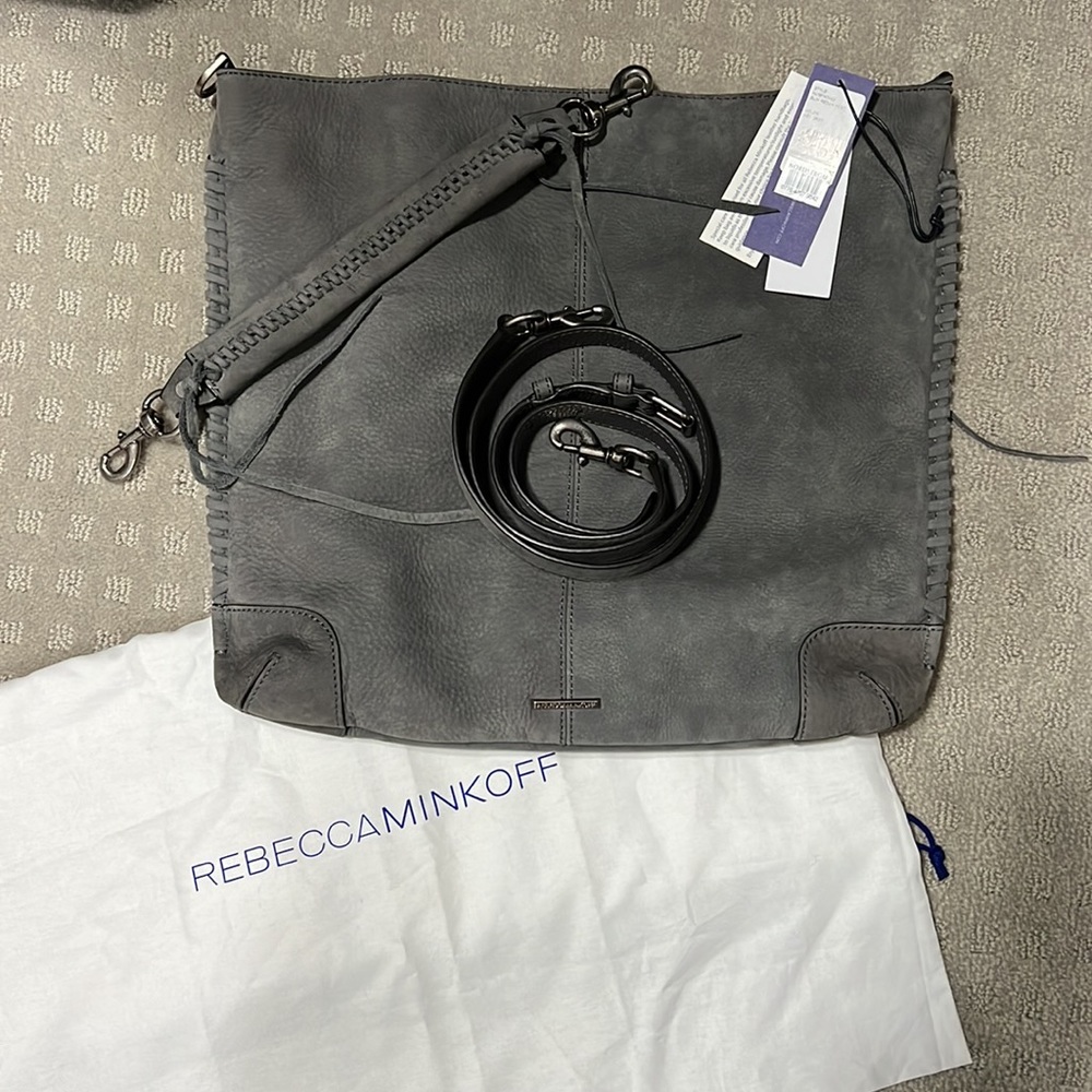 NWT Rebecca Minkoff Slim Regan Hobo Gray